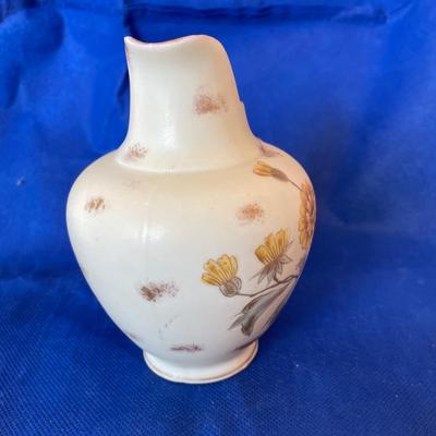 Antique Lovely Royal Worcester Blush Ivory Floral Pitcher