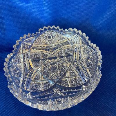 American Brilliant Cut Glass Dish