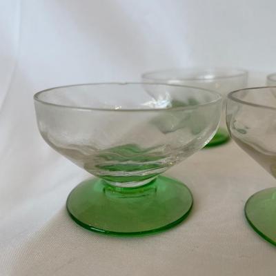 Uranium Glass Dessert Bowls (8)