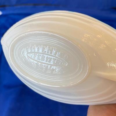 Milk Glass Pickle Relish Boat