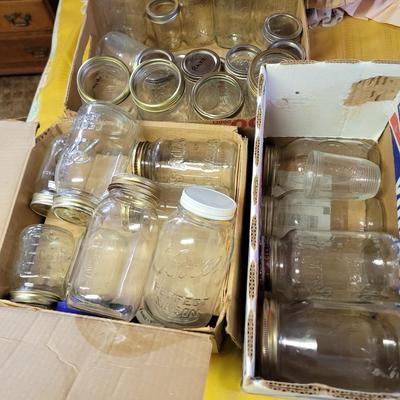 3 boxes of canning jars some vintage