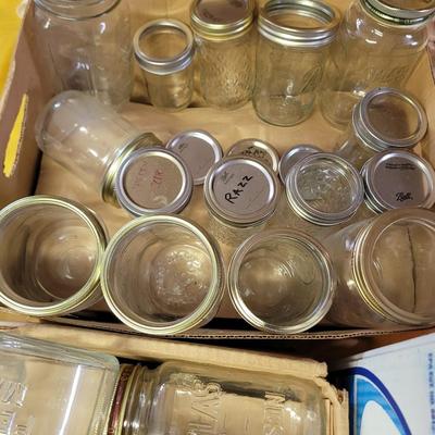 3 boxes of canning jars some vintage