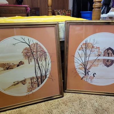 2 matching prints