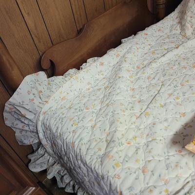 Full sized bedspread amd 4 decorative pillows
