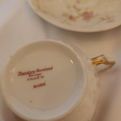 Haviland 'Marie' Cups and Saucers (4)