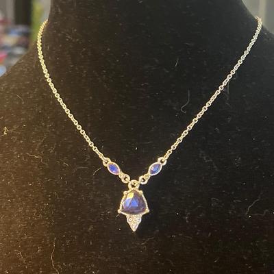 Silver toned jeweled necklaces