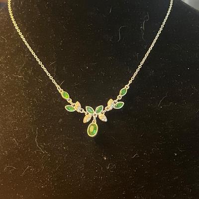 Silver toned jeweled necklaces