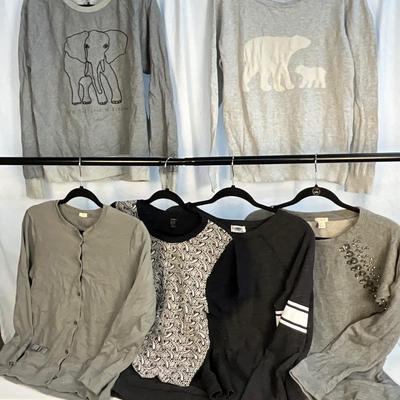 Lot B 418 Bundle of Grey J.Crew Tops (LG)