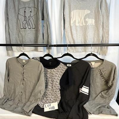 Lot B 418 Bundle of Grey J.Crew Tops (LG)