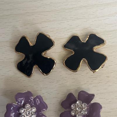 Big clip on earrings