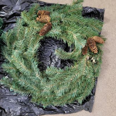 2 holiday wreaths