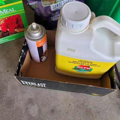 Assorted seeds, flashlights, garden supplies