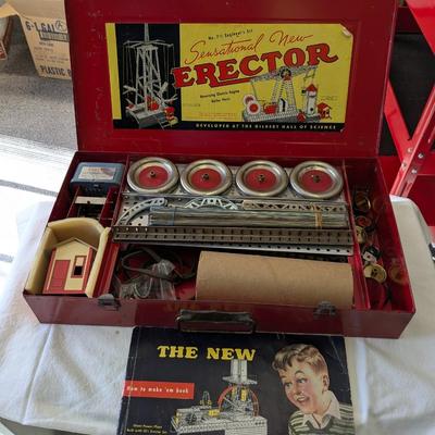 Vintage Gilbert Erector set in Original Metal Case