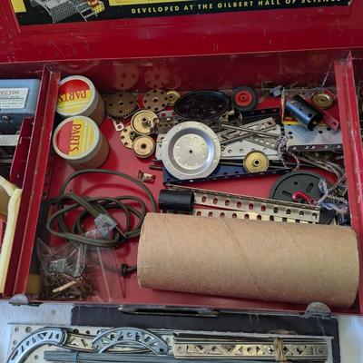 Vintage Gilbert Erector set in Original Metal Case