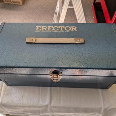 Gilbert Erector Electric Action Set, Manuals, Original Metal Box Circa 1964