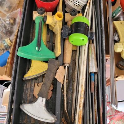 Lot of hose repair and garden items