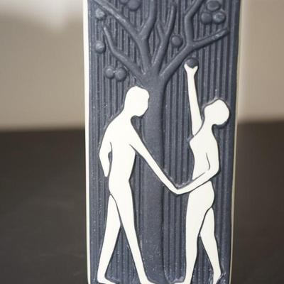 SOHOLM -Danish #501 ADAM AND EVE VASE /DANISH POTTERY JUG- POSSIBLE ROYAL COPENHAGEN