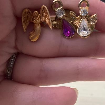 Gold toned angel pins
