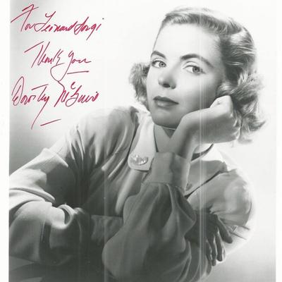 Dorothy McGuire Signed Photo