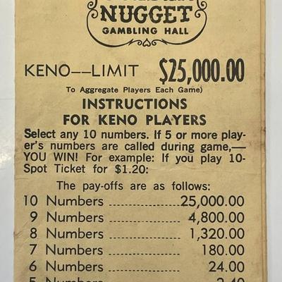 Golden Nugget pamphlet