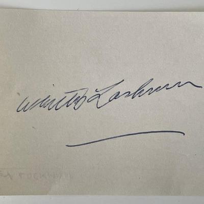 Whitney Lockman original signature cut