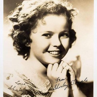Shirley Temple signed portrait photo 