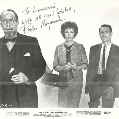 The Flight That Disappeared Paula Raymond Signed Movie Photo