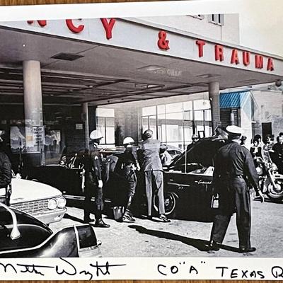 JFK Assassination Texas Ranger Milton Wright signed photo