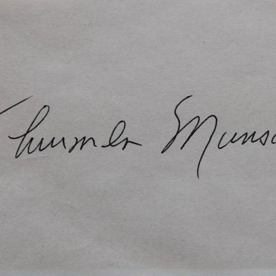 NY Yankees Thurman Munson signed slip