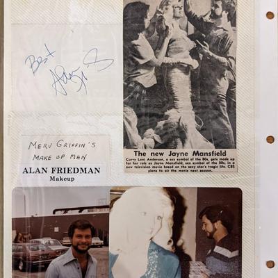 Alan Friedman Original Photo Album Page and Signature Cut.