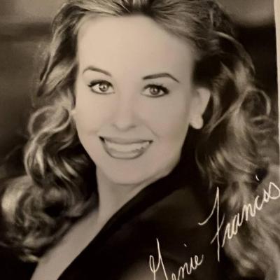 Genie Francis facsimile signed photo. 3x5 Inches