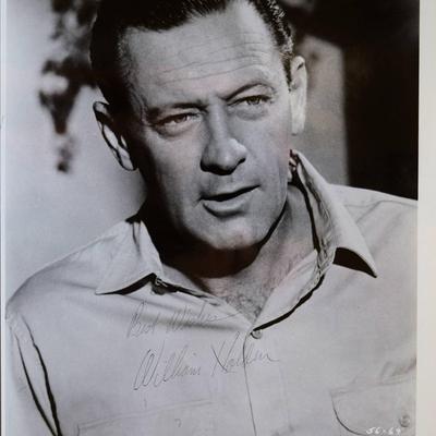 William Holden signed portrait photo