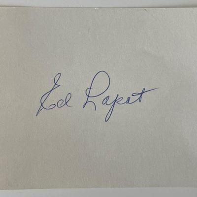 Ed Lopat original signature cut