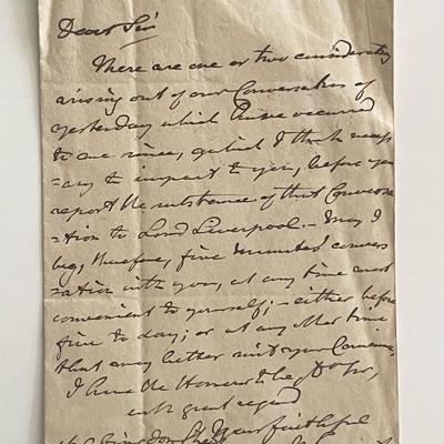 William Gifford signed handwritten vintage letter