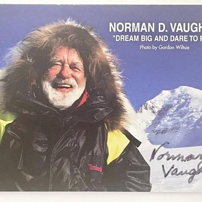 American explorer Norman D. Vaughn signed photo
