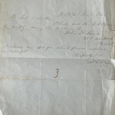 Penn. State Representative Abraham R. McIlvaine signed note