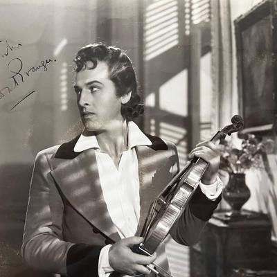 The Magic Bow Stewart Granger signed movie photo