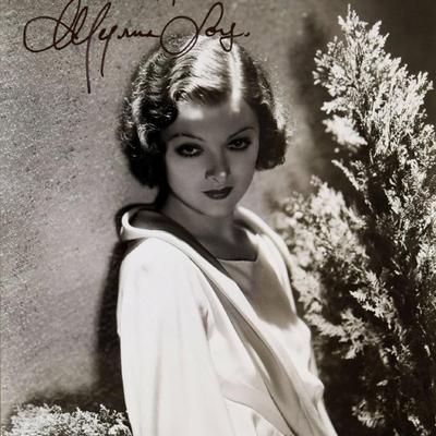 Myrna Loy signed photo