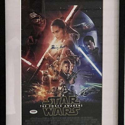 Star Wars Daisy Ridley signed mini poster - PSA