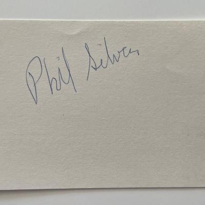 Phil Silvers original signature cut