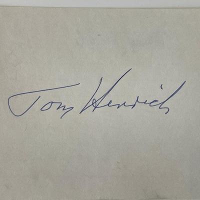 Tommy Henrich original signature cut