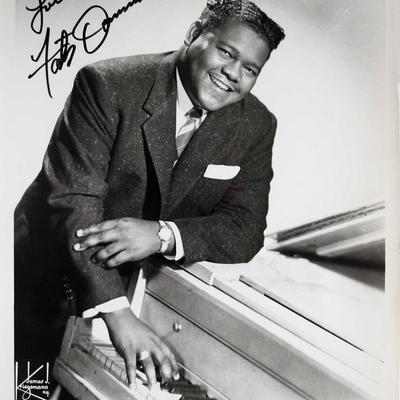 Fats Domino signed promo photo 