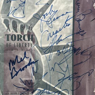 1996 Torch Of Liberty Awards Signed Program