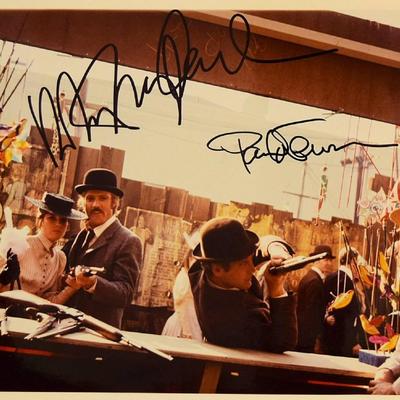 Robert Redford and Paul Newman signed movie still photo 