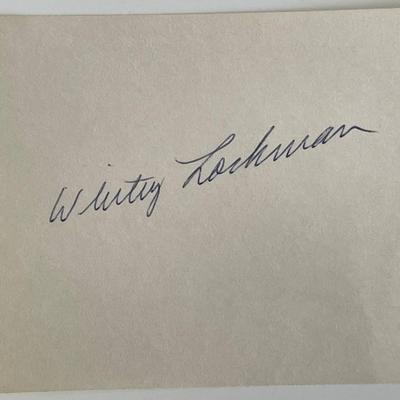 Whitey Lockman original signature