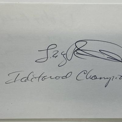 Idlewood champion Light Riddles autograph note