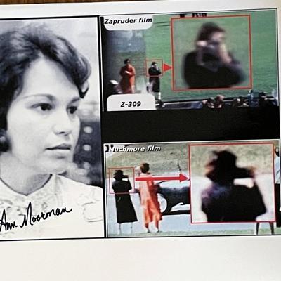 JFK Assassination witness Mary Moorman signed photo