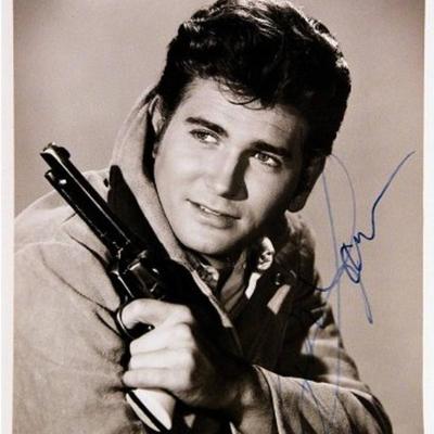 Bonanza Michael Landon signed portrait photo 