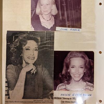 Helen Gurley Brown and June Haber Original Photos