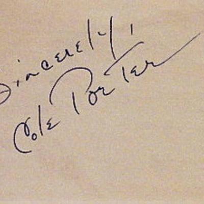 Cole Porter signature slip